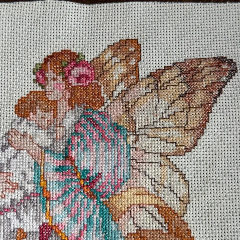 Finished Cross Stitch Faerie Godmother Barbara Baatz - Completed Art 10x13" - Picture 5 of 7